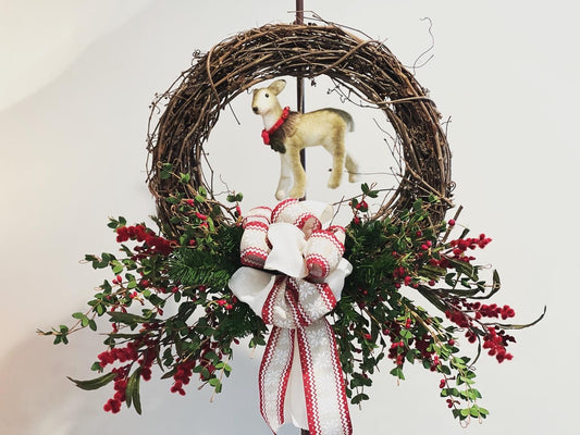 Christmas Lamb Wreath