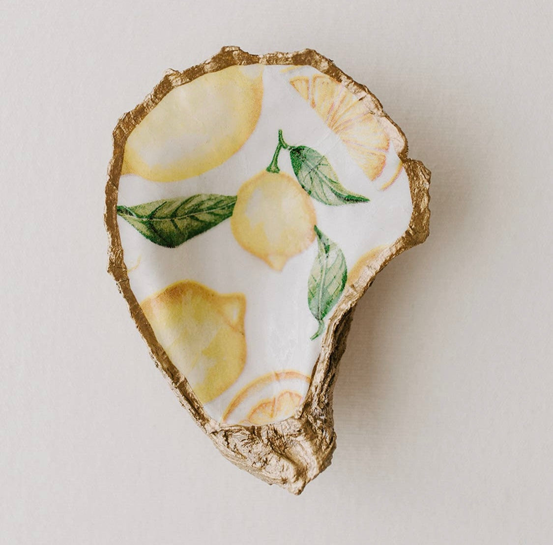 Gilded Oyster Shell Trinket Dishes